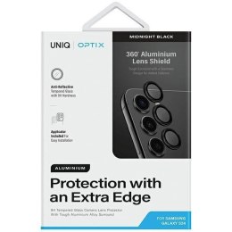 Szkło Hartowane na Aparat SAMSUNG GALAXY S24 UNIQ Optix Aluminium Camera Lens Protector z Aplikatorem czarne