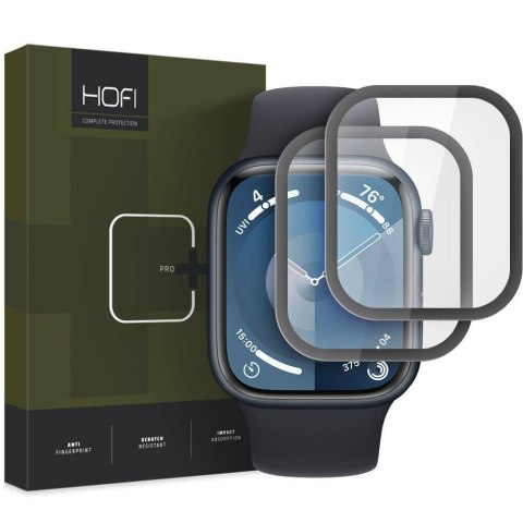 Szkło Hybrydowe APPLE WATCH 7 / 8 / 9 (45MM) HOFI Hybrid Pro+ czarne