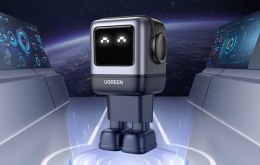 Ładowarka sieciowa Ugreen Nexode RG (Robot GaN), 2x USB-C + USB, 65W (czarna)