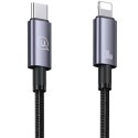 USAMS Kabel USB-C na Lightning 30W 0,25m Fast Charging stalowy/tarnish SJ679USB01 (US-SJ679)