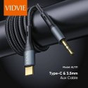 Kabel VIDVIE AL1111 Jack 3.5mm/Type C 1.8m czarny