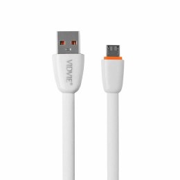 Kabel VIDVIE CB411 USB/Micro 2.1A, 1m biały