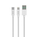 Kabel VIDVIE CB471 USB/Type-C + iPhone 5A, 1.2m biały