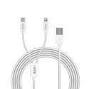 Kabel VIDVIE CB471 USB/Type-C + iPhone 5A, 1.2m biały