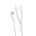 Kabel VIDVIE CB471 USB/Type-C + iPhone 5A, 1.2m biały