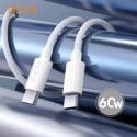 Kabel VIDVIE CB472 Type C/Type C 3A, 60W PD biały