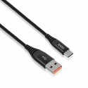 Kabel VIDVIE CB491 NYLON USB/Type C 2.4A, 1.2m czarny