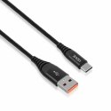 Kabel VIDVIE CB491 NYLON USB/Type C 2.4A, 2m czarny