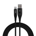 Kabel VIDVIE CB491 NYLON USB/iPhone 2.4A, 1.2m czarny