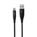 Kabel VIDVIE CB491 NYLON USB/iPhone 2.4A, 1.2m czarny