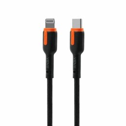 Kabel VIDVIE CB499 Type C/iPhone 20W PD, 1.2m czarno-pomarańczowy