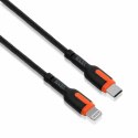 Kabel VIDVIE CB499 Type C/iPhone 20W PD, 1.2m czarno-pomarańczowy