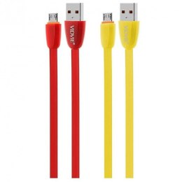 Kabel VIDVIE CT01 USB/Micro 2.1A, 1m mix 2 kolory BULK