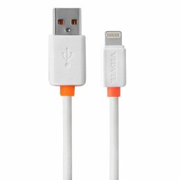 Ładowarka samochodowa VIDVIE S-CC02 2xUSB + kabel Iphone 2.4A biały