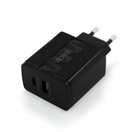 Ładowarka sieciowa VIDVIE PLE230C 1xUSB + 1xType C + kabel iPhone 3A, 20W, QC czarny