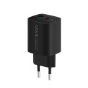 Ładowarka sieciowa VIDVIE PLE248 1xUSB + 1xType C + kabel Micro 3A PD 20W czarny