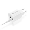 Ładowarka sieciowa VIDVIE PLE248 1xUSB + 1xType C + kabel iPhone 3A PD 20W biały