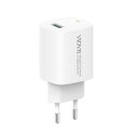 Ładowarka sieciowa VIDVIE PLE249 1xUSB + kabel Type C 3A 18W QC 3.0 biały