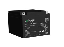 Akumulator AGM Voltage 12V 26Ah VE12-26 (Żywotność 6-9 lat)