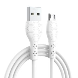 Kabel USB - microUSB 1m 2,4A XO NB240 biały