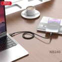 Kabel USB - microUSB 1m 2,4A XO NB240 biały