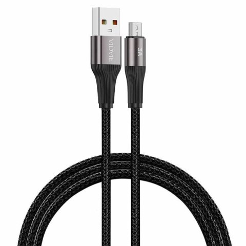 Kabel VIDVIE CB4038 USB/Micro 3A, 3m czarny