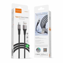 Kabel VIDVIE CB4038 USB/Type C 3A, 1m czarny