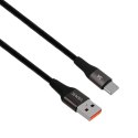 Kabel VIDVIE CB4038 USB/Type C 3A, 1m czarny