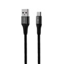 Kabel VIDVIE CB4038 USB/Type C 3A, 1m czarny