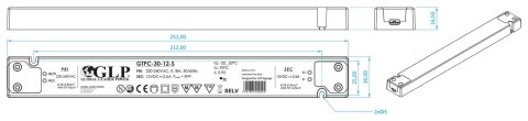 ZASILACZ IMPULSOWY 24V/1.25A-GTPCS