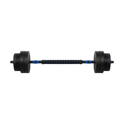 Hantel bitumiczny regulowany z łącznikiem 1x20kg, REBEL ACTIVE