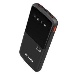 AWEI PowerBank P10K 10000 mAh 22.5W czarny/black