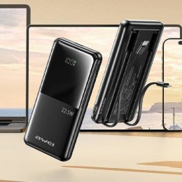 AWEI PowerBank P76K 10000mAh 22.5W czarny/black Digital Display