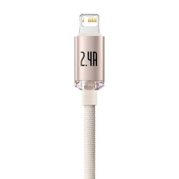 Kabel USB do iP Baseus Crystal Shine, 2.4A, 2m (różowy)