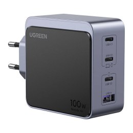 Ładowarka sieciowa Ugreen Nexode Air 100W, 3x USB-C, USB (szara)