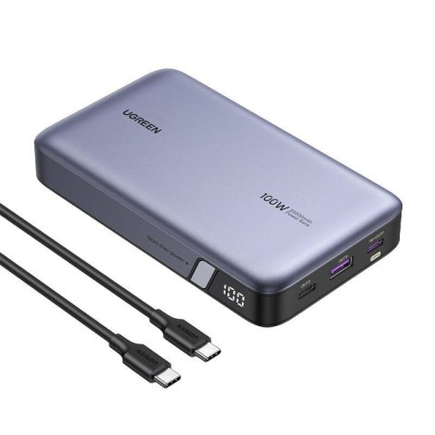 Powerbank 20000mAh 100W PD USB + 2x USB-C UGREEN PB720 szary