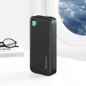 USAMS Powerbank ze zwijanym kablem USB-C Retractable 10000 mAh PD 20W Fast Charge XY Series czarny/black 10KCD22401(US-CD224)