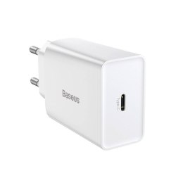 Ładowarka sieciowa Baseus Speed Mini Quick Charger, USB-C, PD, 3A, 20W (biała)