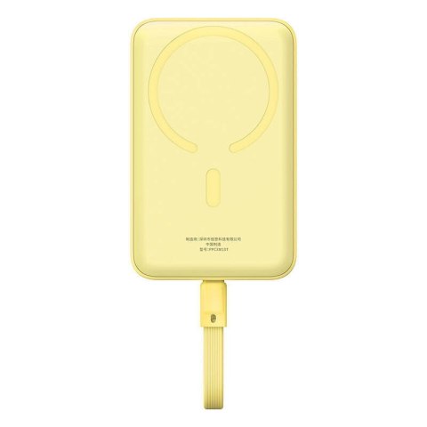 Powerbank magnetyczny Baseus Magnetic Mini 10000mAh 30W MagSafe (żółty)