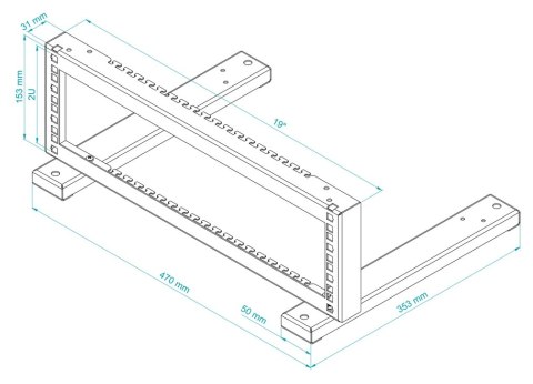 STOJAK RACK STR19-2U-B STALFLEX