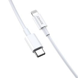 Kabel 1m PD20W (USB-C - iPhone Lightning) Ładowanie i Transfer Danych Jokade Qingya (JA016) biały