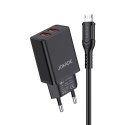 Ładowarka Sieciowa 5V/3A (2x USB) + Kabel 1m (USB - microUSB) Jokade Liangzi Dual Port Smart EU Charger Set (JB024) czarna