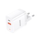 Ładowarka Sieciowa PD30W + QC3.0 (1x USB-C, 1x USB) Jokade Guangfeng (JB081) biała