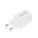 Ładowarka sieciowa VIDVIE PLE248 1xUSB + 1xType C + kabel Type C/iPhone 3A PD 20W biały