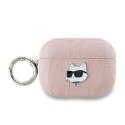 Oryginalne Etui APPLE AIRPODS PRO 2 Karl Lagerfeld Cover Monogram Choupette Head (KLAP2PGCHPP) różowe