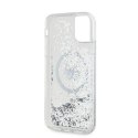 Oryginalne Etui IPHONE 11 / XR Karl Lagerfeld Hardcase Liquid Glitter Choupette Head MagSafe (KLHMN61LGCHSGH) transparentne