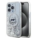 Oryginalne Etui IPHONE 13 / 13 PRO Karl Lagerfeld Hardcase Liquid Glitter Choupette Head MagSafe (KLHMP13LLGCHSGH) transparentne