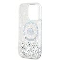 Oryginalne Etui IPHONE 13 / 13 PRO Karl Lagerfeld Hardcase Liquid Glitter Choupette Head MagSafe (KLHMP13LLGCHSGH) transparentne