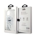 Oryginalne Etui IPHONE 13 Karl Lagerfeld Hardcase Liquid Glitter Choupette Head MagSafe (KLHMP13MLGCHSGH) transparentne