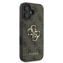 Oryginalne Etui IPHONE 16 Guess Hardcase 4G Big Logo (GUHCP16S4GMGBR) brązowe